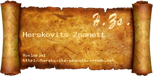 Herskovits Zsanett névjegykártya